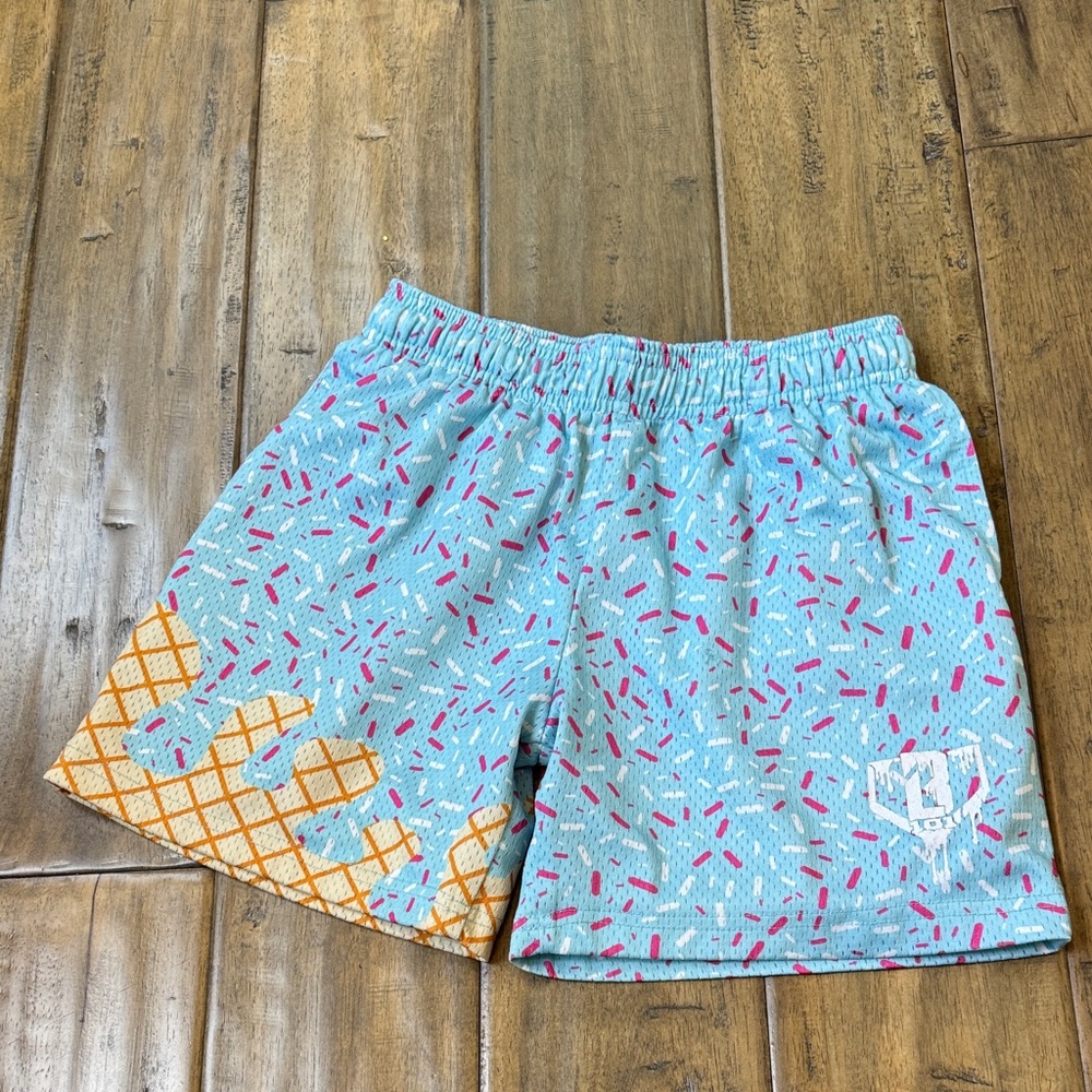 Youth Size M Baseball 101 Ice Cream shorts